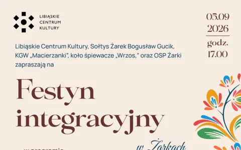 Plakat: Festyn integracyjny w Żarkach