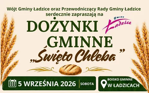 Plakat: Dożynki Gminne w Ładzicach