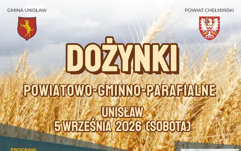 Plakat: Dożynki Powiatowe w Unisławiu