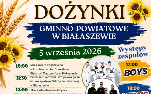 Plakat: Dożynki Gminno-Powiatowe w Białaszewie